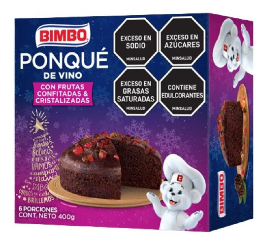 Ponque Vino De Frutas x 400gr Bimbo